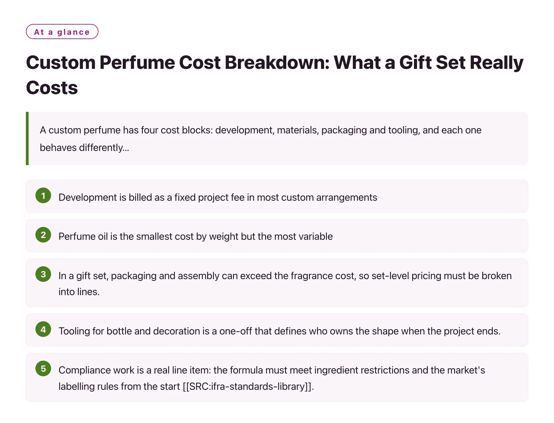 Custom Perfume Cost Breakdown: What a Gift Set Really Costs——全文要点速览